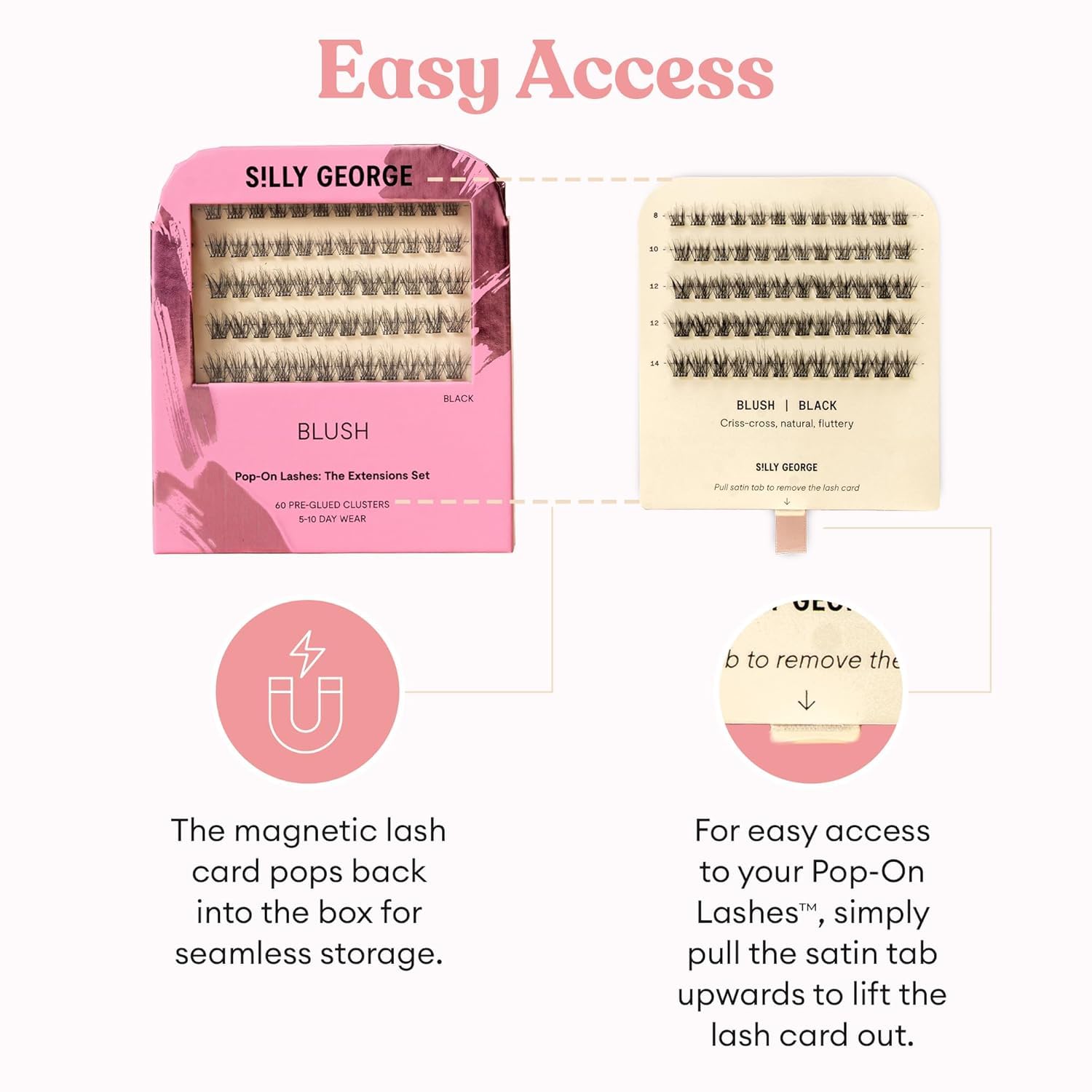 Silly George Pop-On Lashes event-ready lightweight lashes for any look.