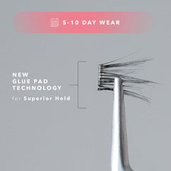 Silly George Pop-On natural-look lashes demonstrate seamless blend with your lashes.