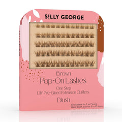 Silly George Pop-On lashes packaging showing 60 pre-glued clusters for easy wear
