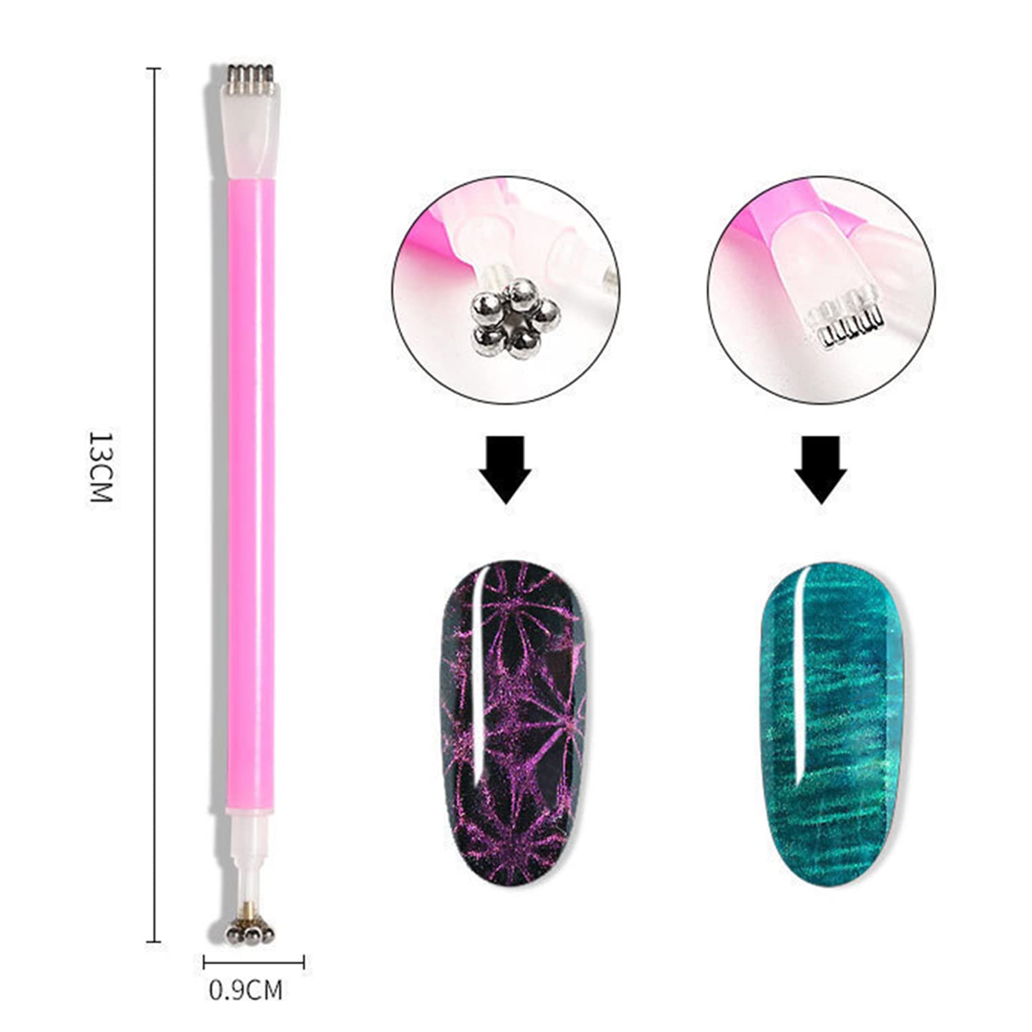 SILPECWEE cat eye magnets offer precise control during nail art.