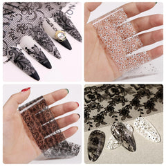 SILPECWEE flower-design nail foil for eye catching patterns on nails.