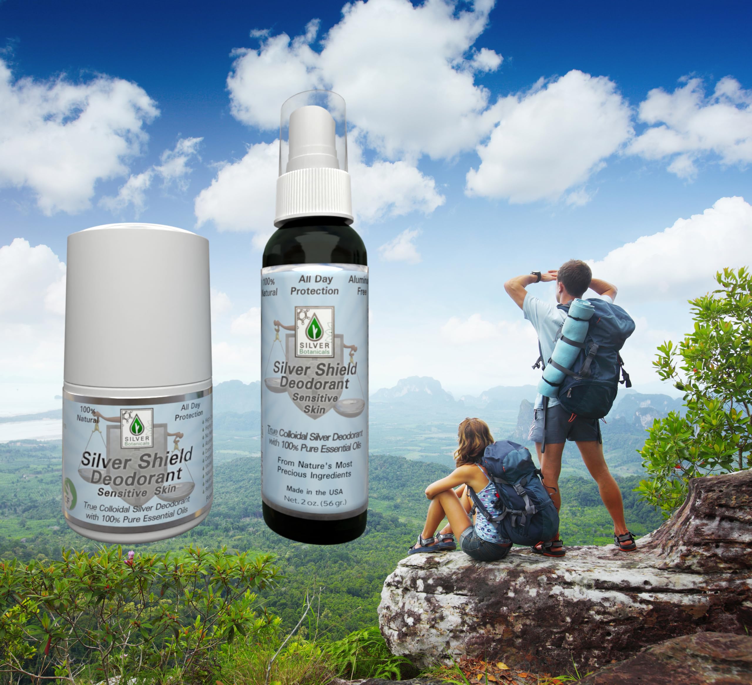 Silver Botanicals natural colloidal silver blend image highlighted for skin-friendly deodorant.