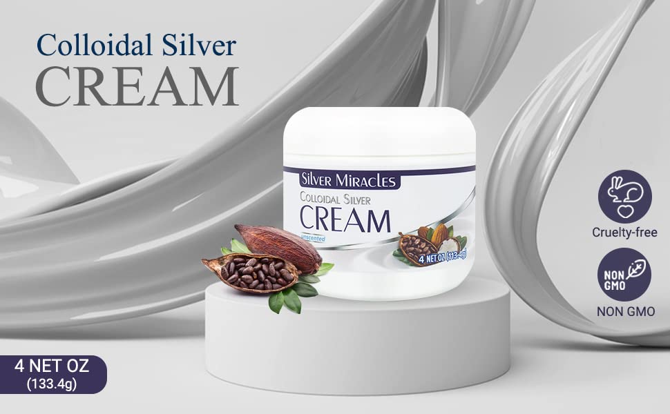 USA-made stamp on Silver Miracles Colloidal Silver Cream packaging.