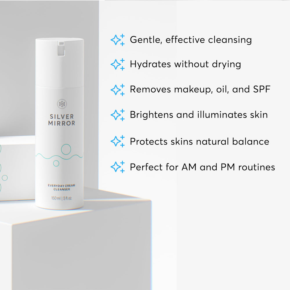 Silver Mirror Everyday Cream Cleanser marshmallow root close-up calms skin