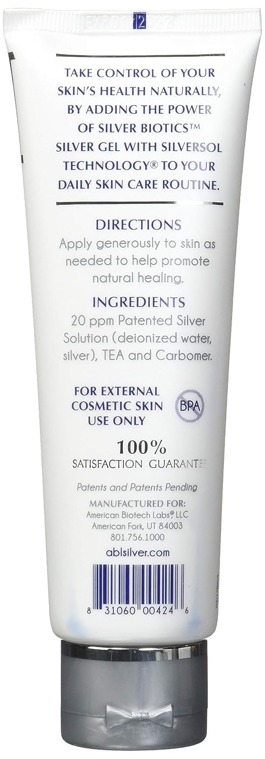 Closeup of Silver Sol technology gel for smooth daily skin care application.