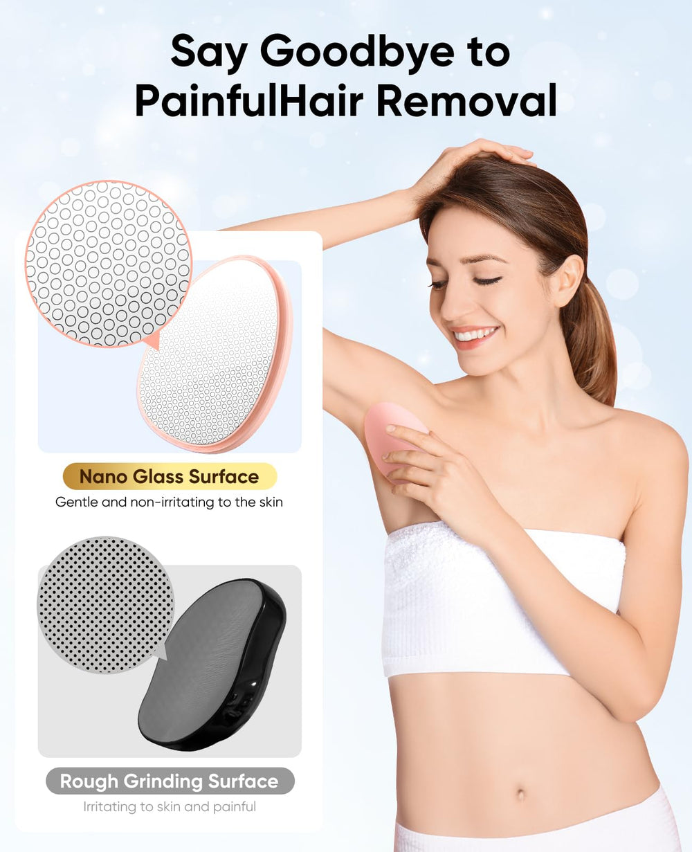 SILVLF Crystal Hair Eraser in circular motion for painless removal.