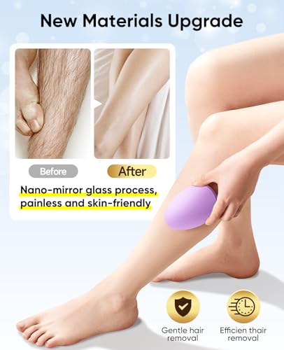 SILVLF Crystal Hair Remover in circular motion for smooth, painless exfoliation.