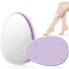 SILVLF Crystal Hair Remover front view shows the glass surface for gentle exfoliation.