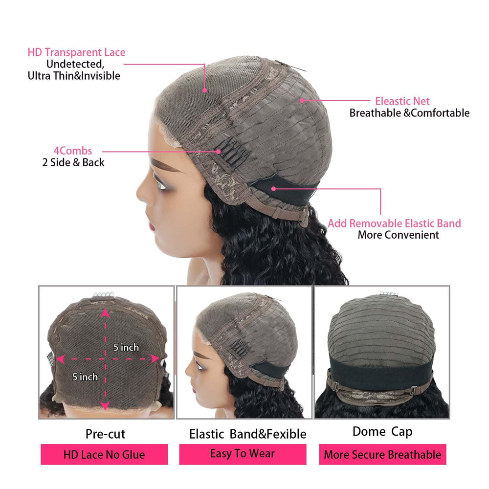 Simeider cap with elastic band and clips ensures secure wear.