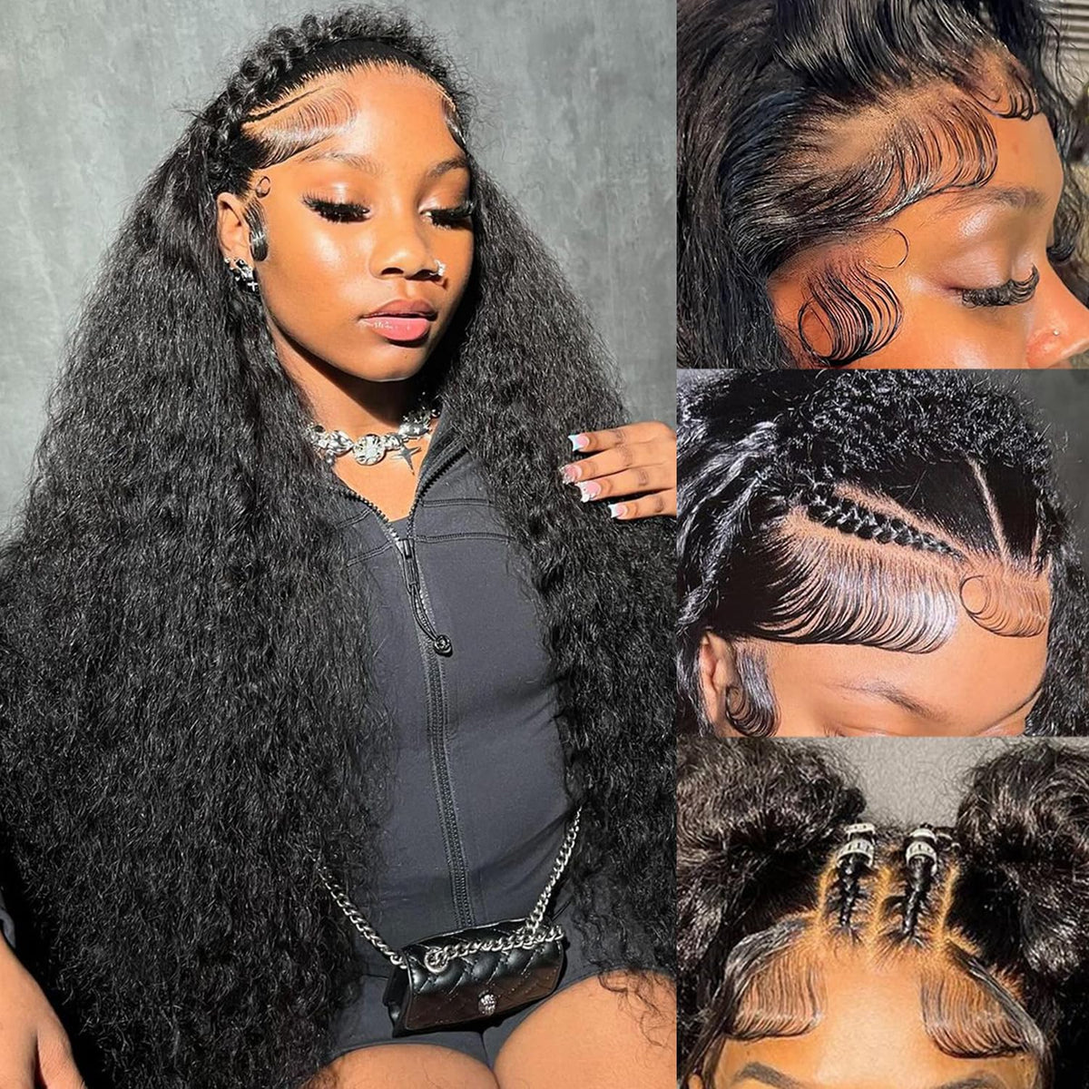 Simeider deep wave 30-inch lace front wig for versatile daily looks.