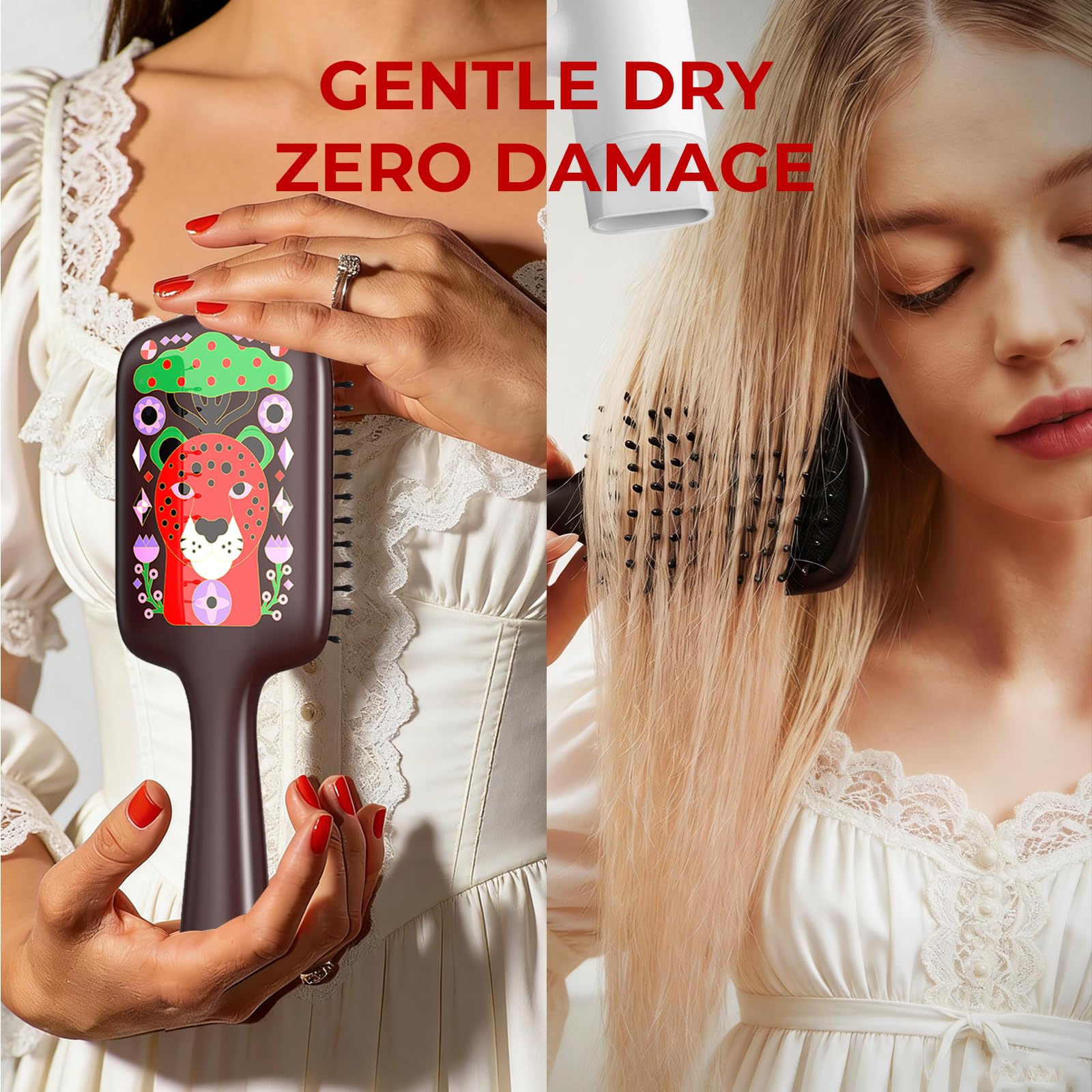SIMETRA compact, travel-friendly paddle brush for on-the-go care