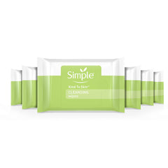 Simple Cleansing Wipes makeup-removal focus gently remove makeup, including waterproof mascara.