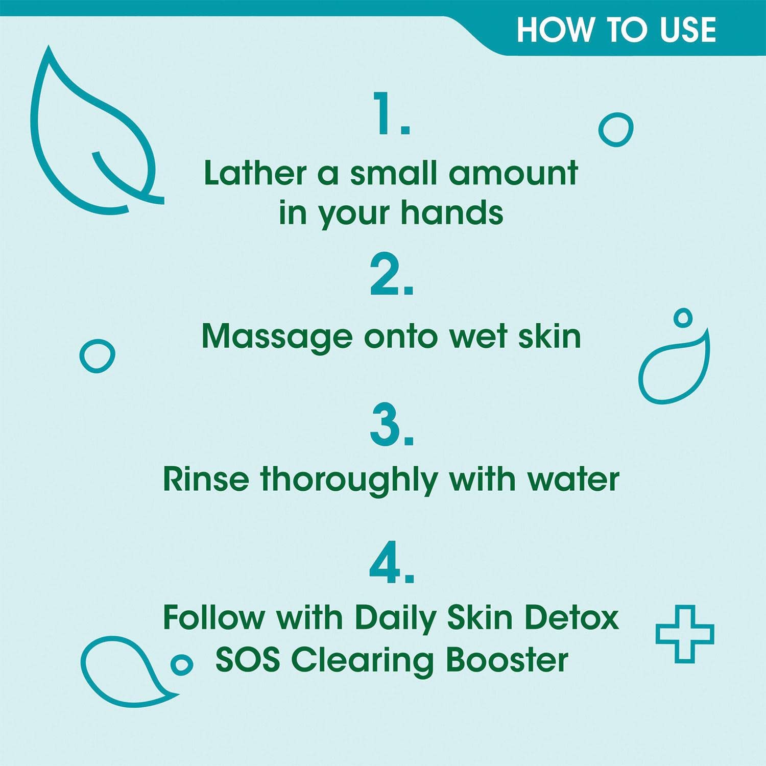 Simple Daily Skin Detox Purifying Facial Wash on sink during daily routine