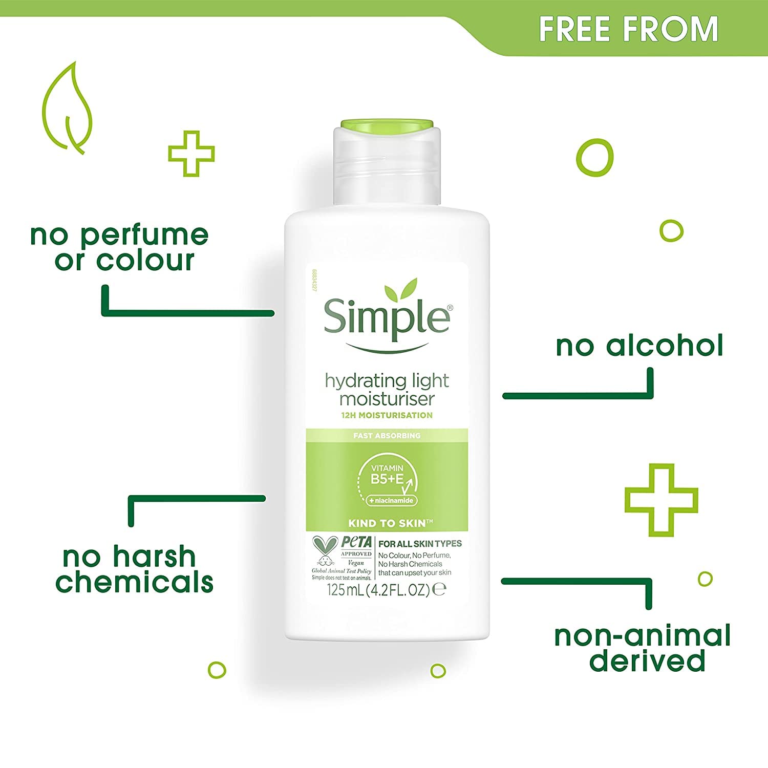 Simple Hydrating Light Moisturizer being applied to the face during routine