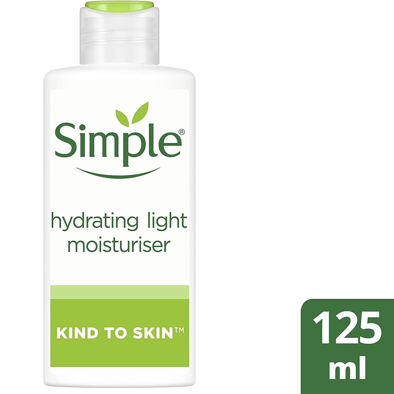 Simple Hydrating Light Moisturizer ingredient label close-up for sensitive skin