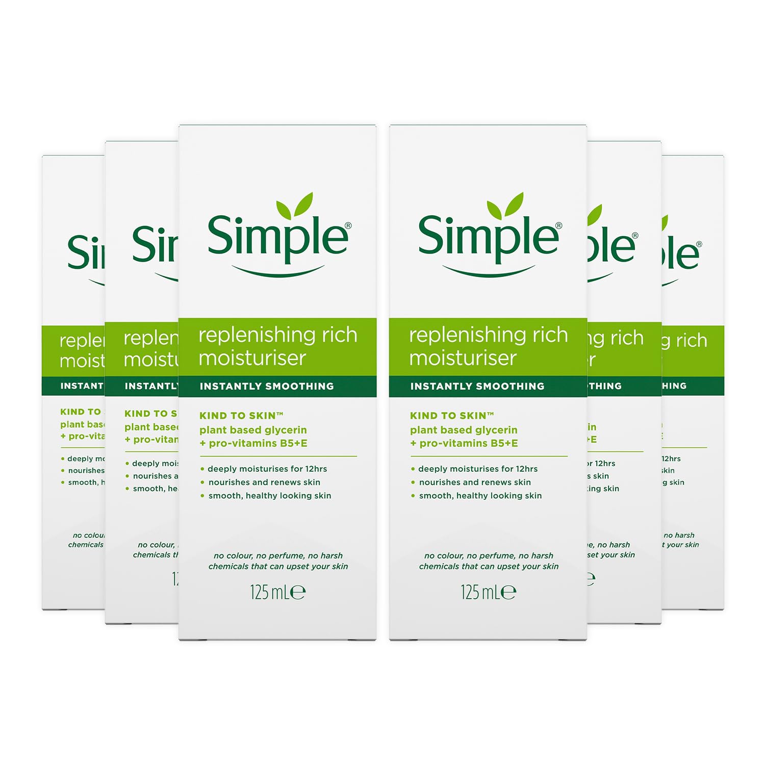 Simple Kind to Skin Replenishing Rich Moisturiser jar close-up showing soothing texture