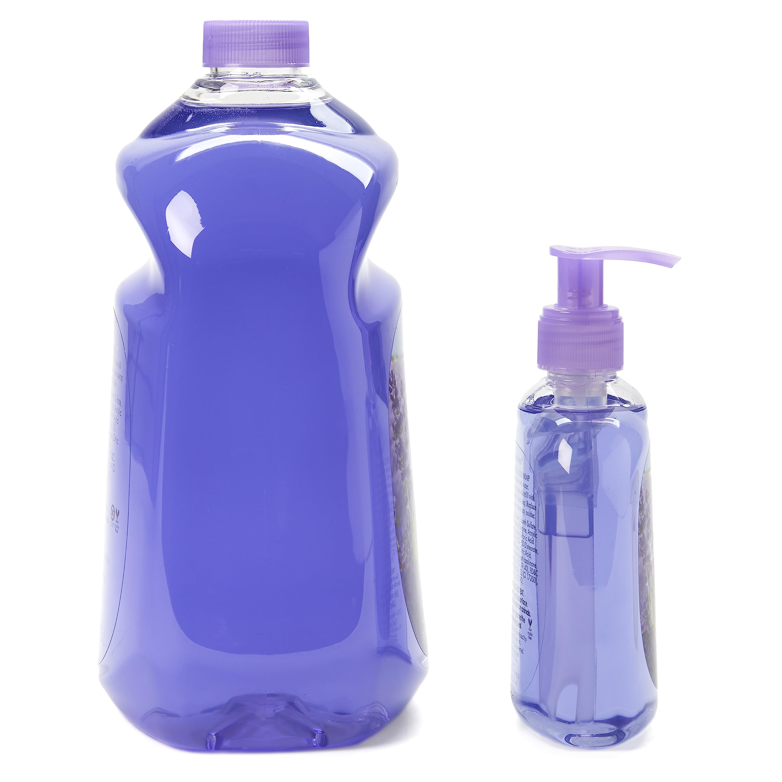 SIMPLE PLEASURES lavender label detail highlighting seal and quality