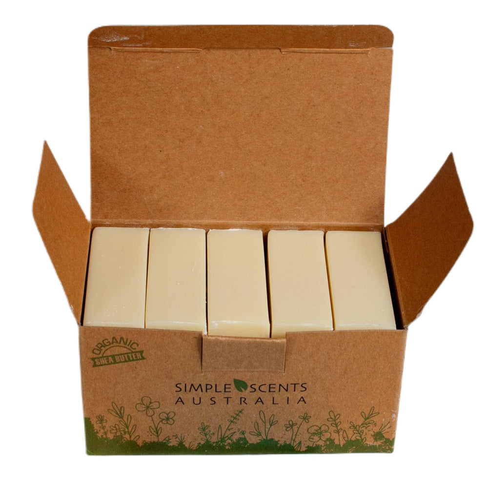 Simple Scents Australia coconut vanilla soap bar close-up with rich lather and shea butter.