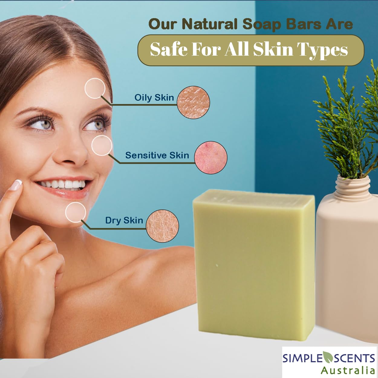 Fragrant Simple Scents Australia French Pear bar highlighting natural scent.
