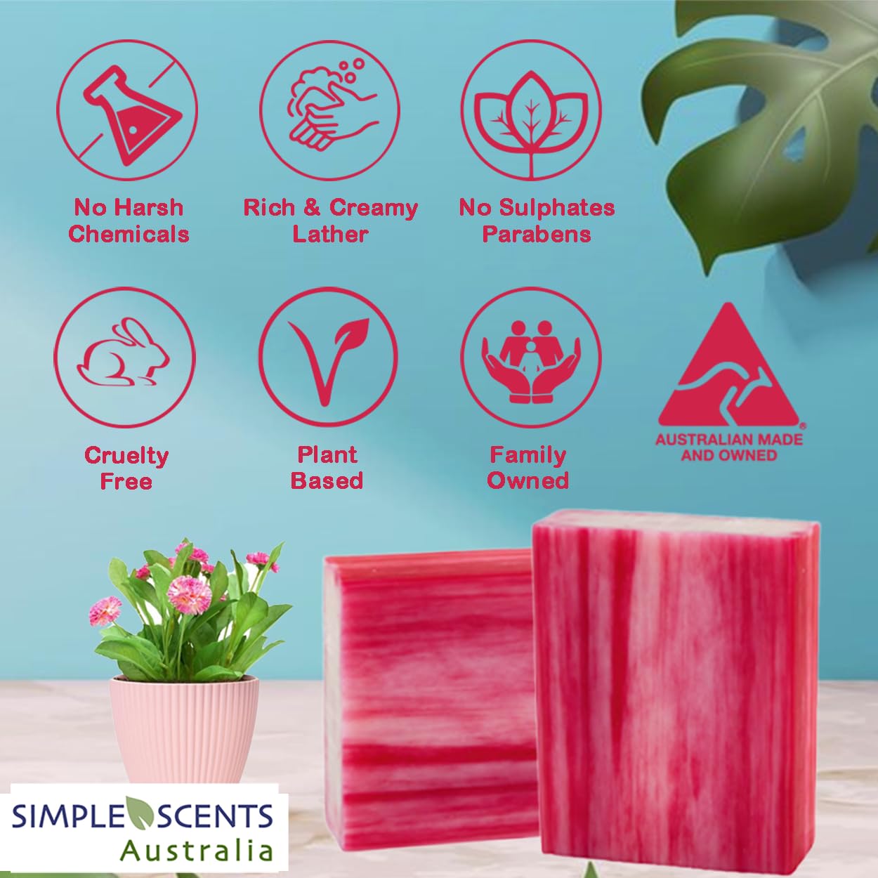 Goats Milk and Berries soap bar produces a rich, creamy lather for daily cleansing.