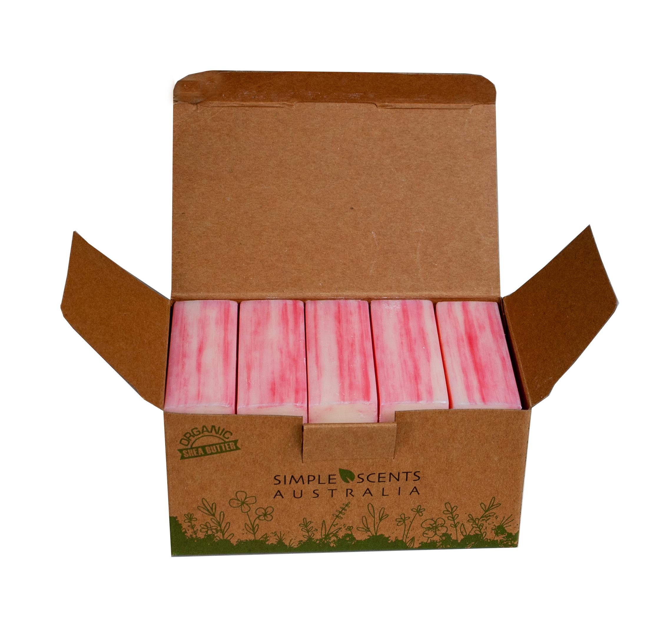 Simple Scents Australia Melon Strawberry bars foil-wrapped for gifting.