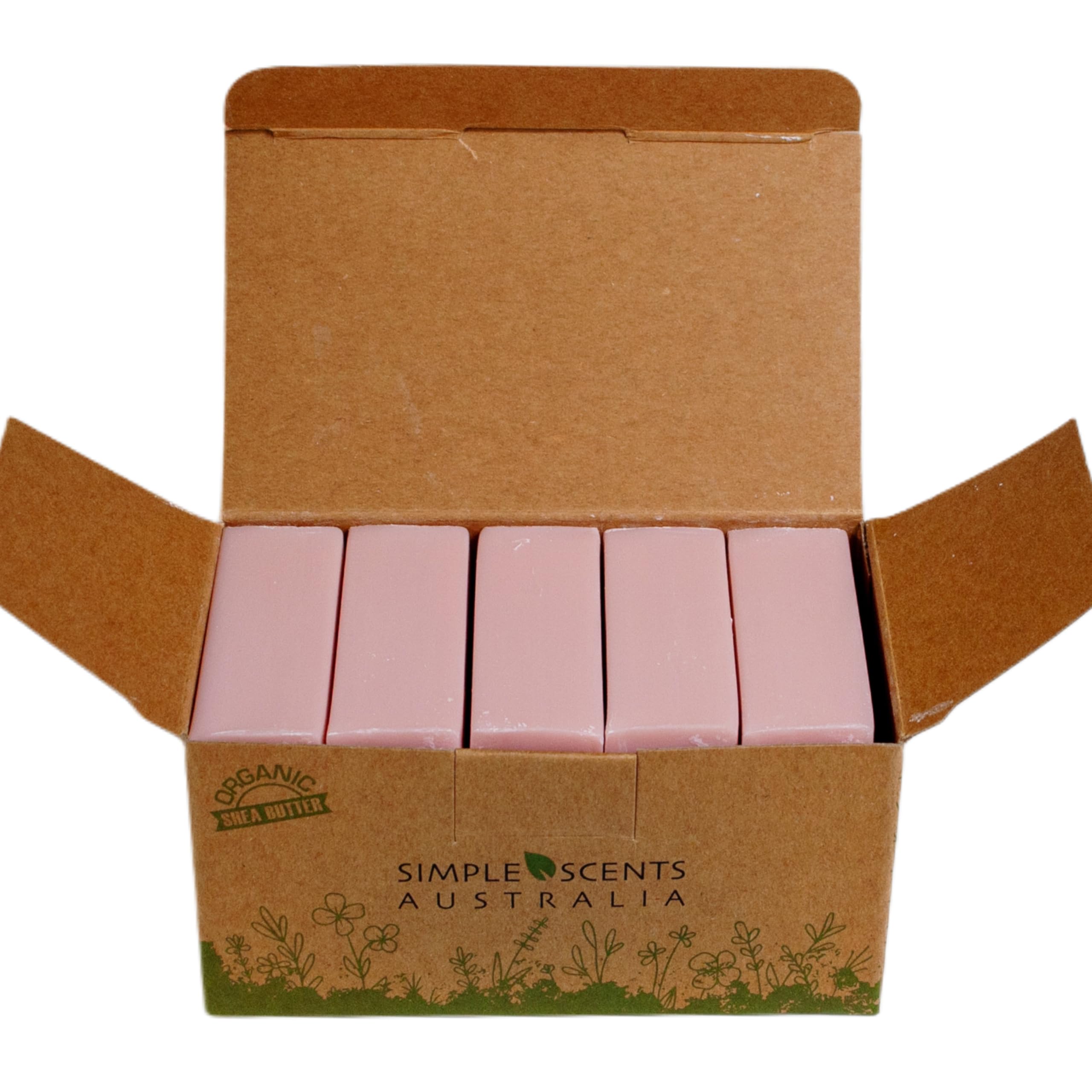 Simple Scents Australia Sweet Pea & Jasmine soap bars boxed for elegant gifting.