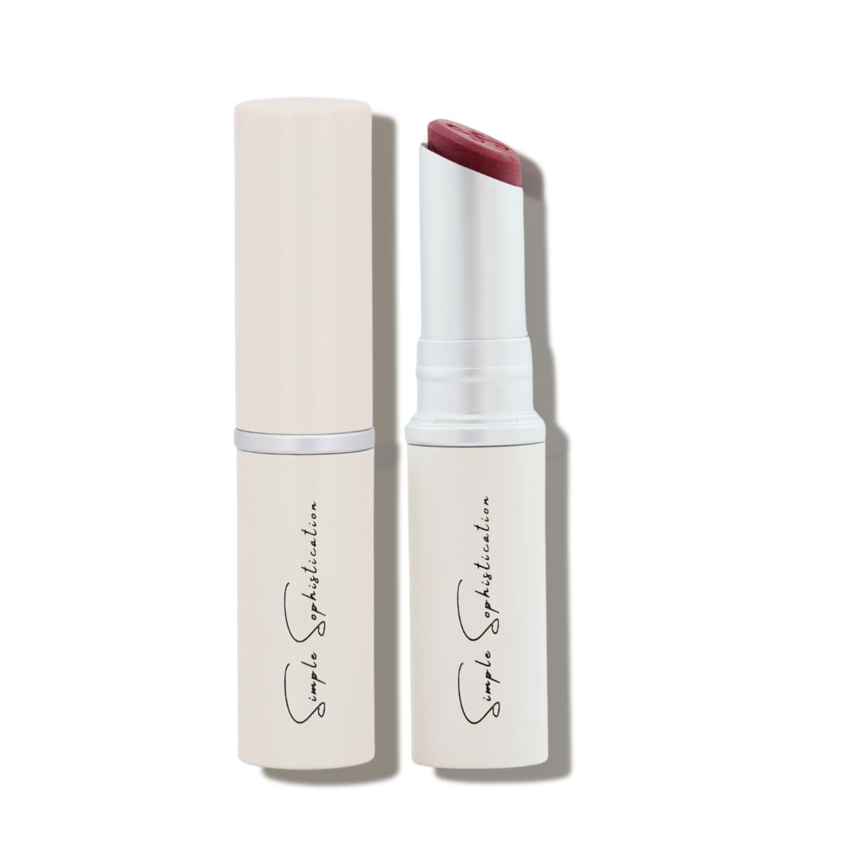 Simple Sophistication Cool Rose lip balm tube delivering rich moisture for soft lips