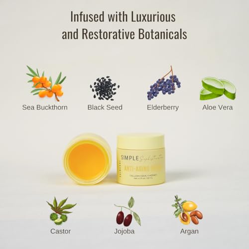 Simple Sophistication Tallow Emu Honey Balm cream on hand for hydration