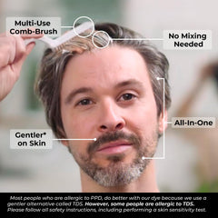 Simpler Hair Color for Men formula is ammonia-free and gentler on skin.