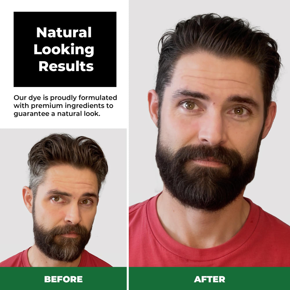 Simpler Hair Color for Men conditioning blend nourishes hair after dye.