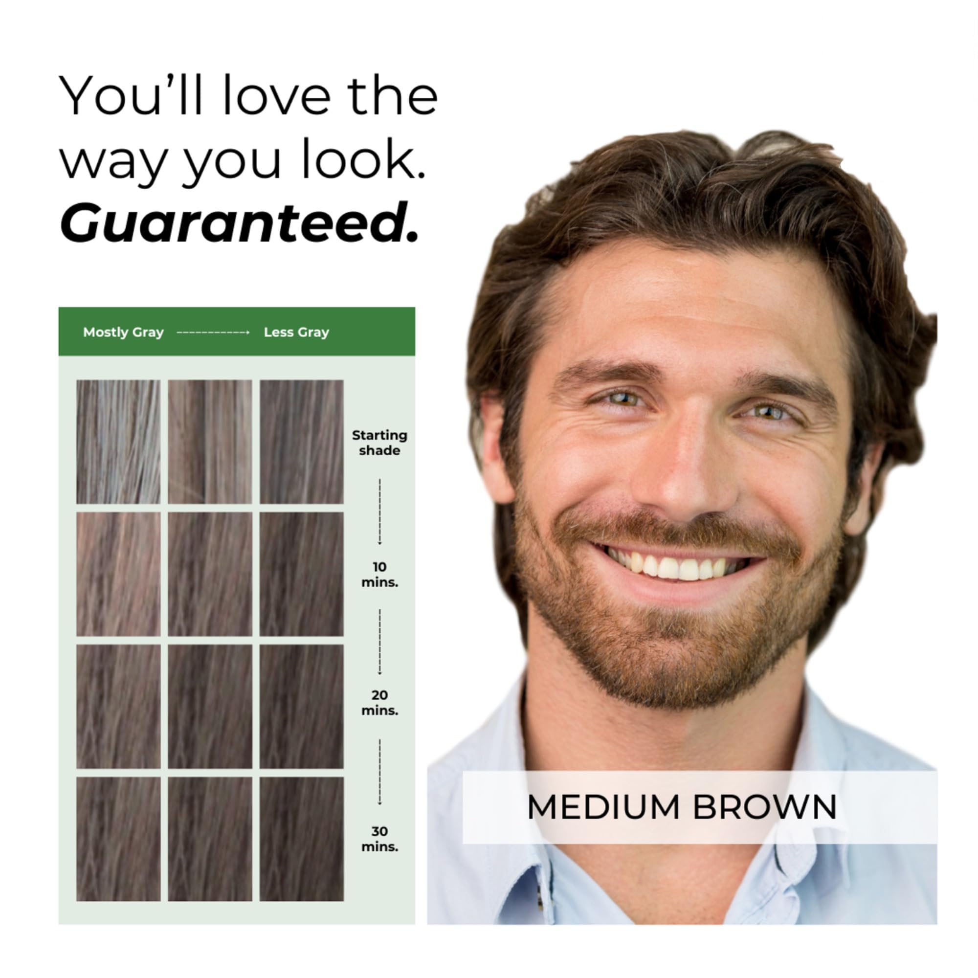 Simpler Hair Color for Men fade-resistant shade lasts between touch-ups.