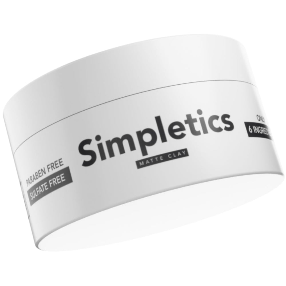 Simpletics Hair Clay Vanilla Jar for a clean matte finish and easy styling.