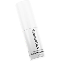 Simpletics Texturizing Powder bottle front view showing clean formula for instant lift.
