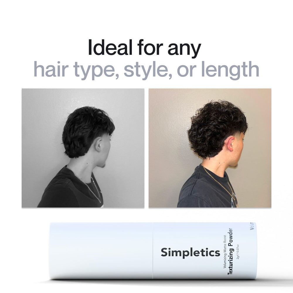 Simpletics helps create tousled waves with natural texture.