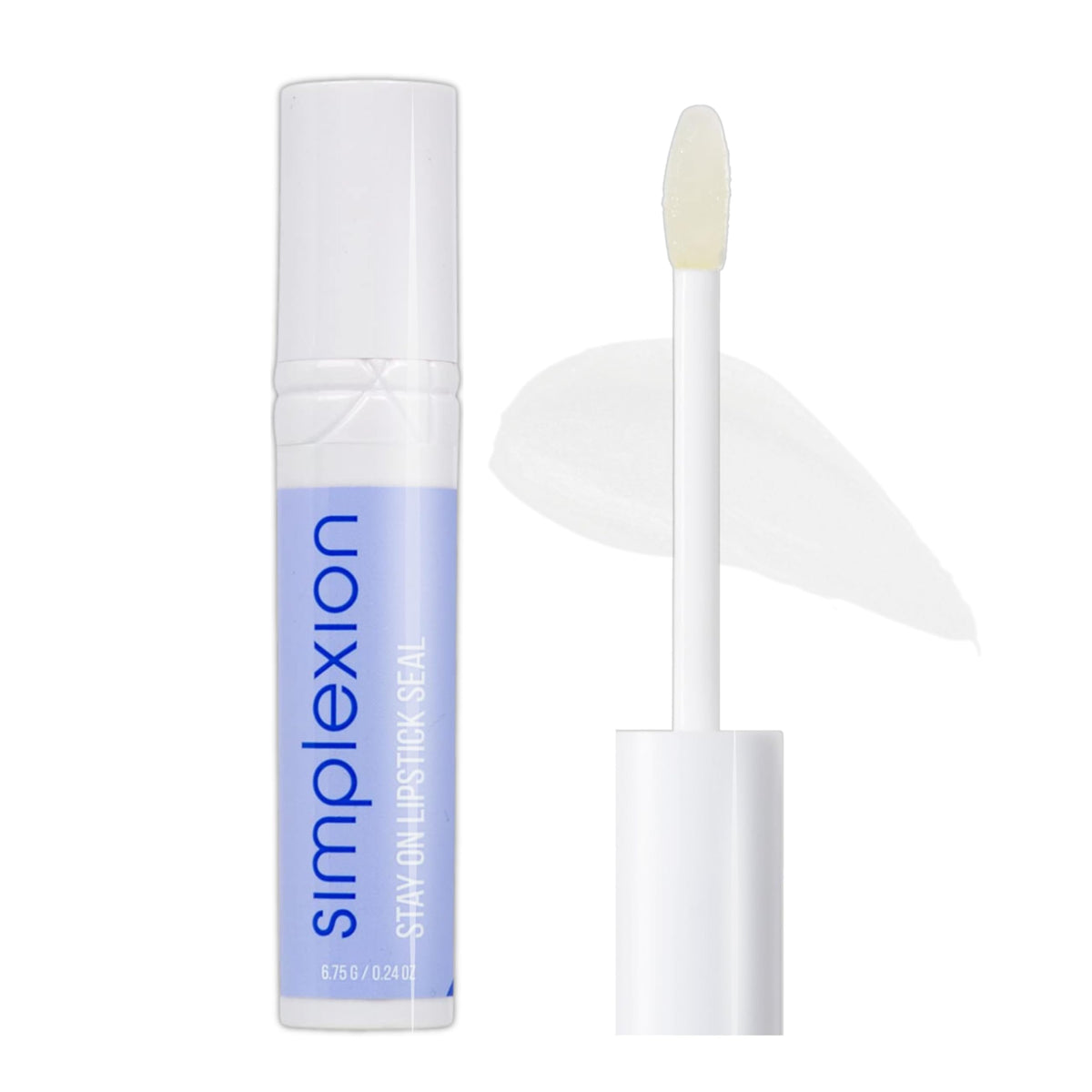Simplexion Stay On Lipstick Seal applied to lips for long-lasting color protection