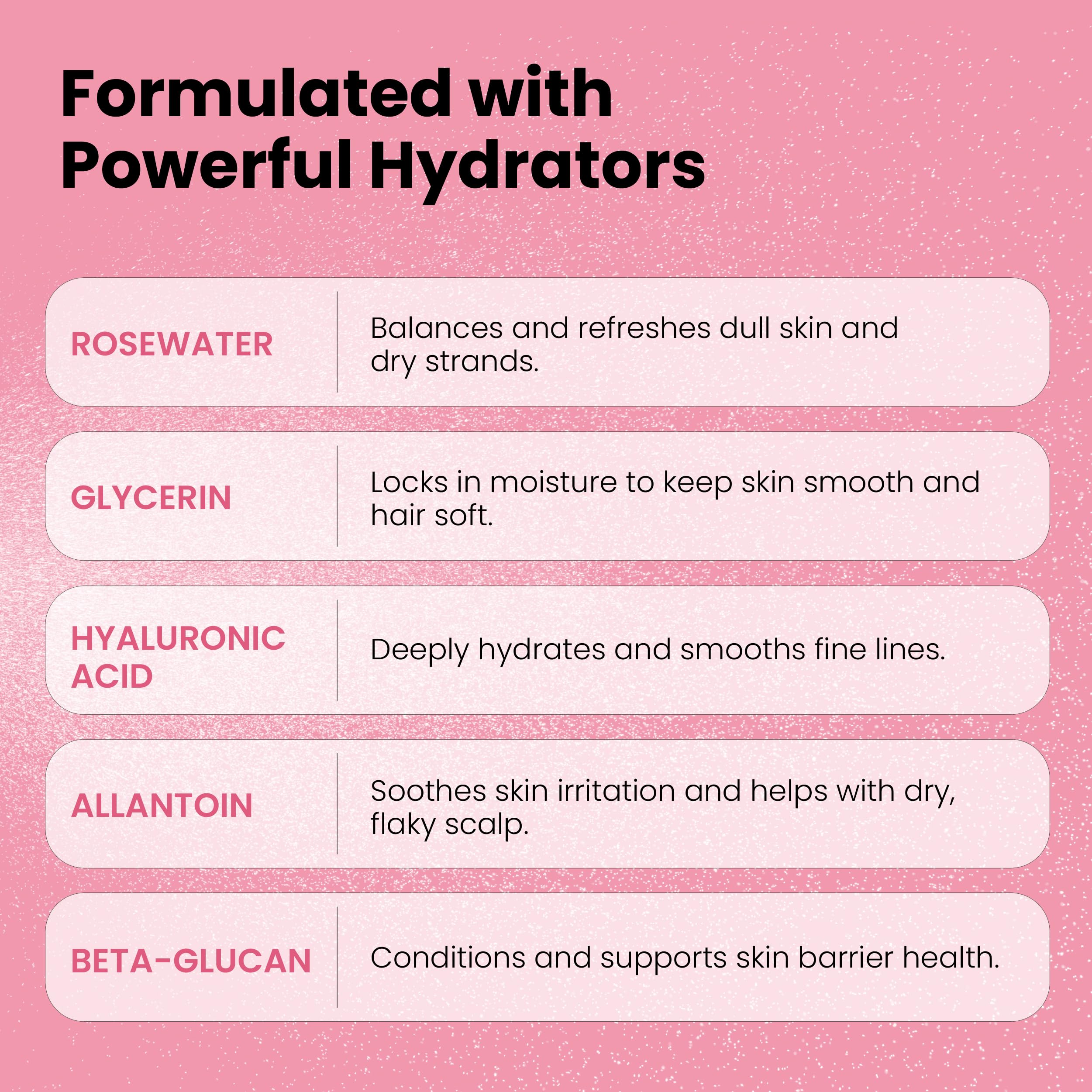 Alcohol-free Simplified Skin Rosewater Spray keeps skin calm and comfortable.