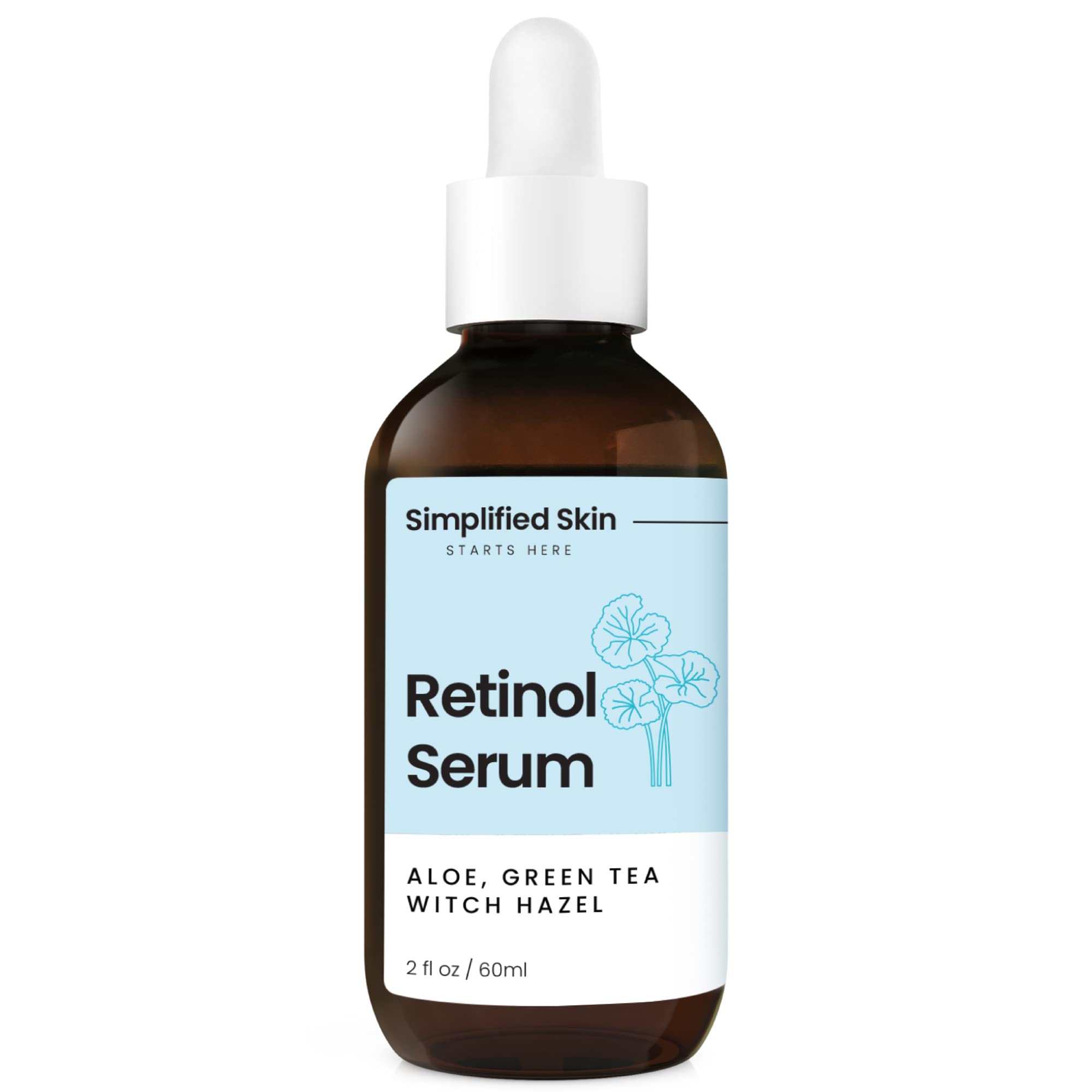 Simplified Skin retinol serum bottle for smoother skin and day-night use.
