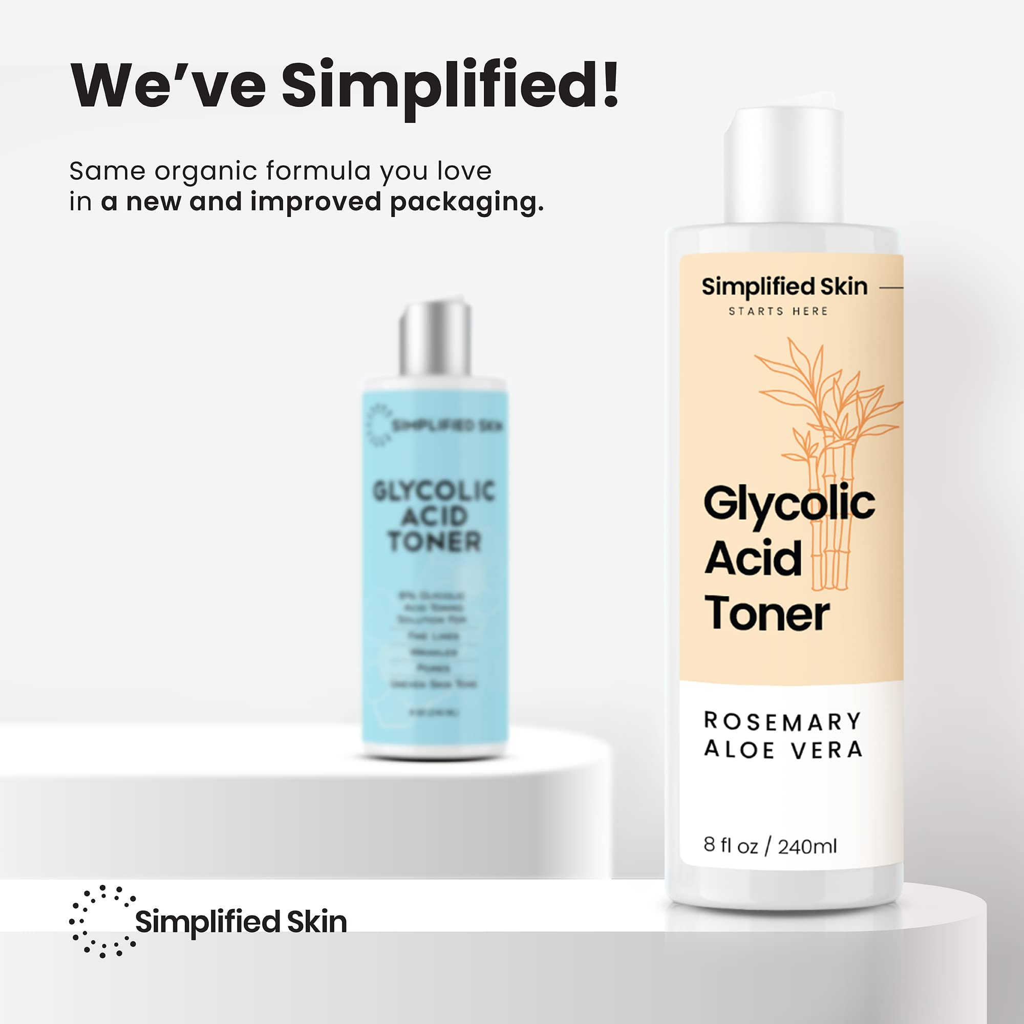 Underarm area treated with Simplified Skin glycolic toner to reduce impurities.