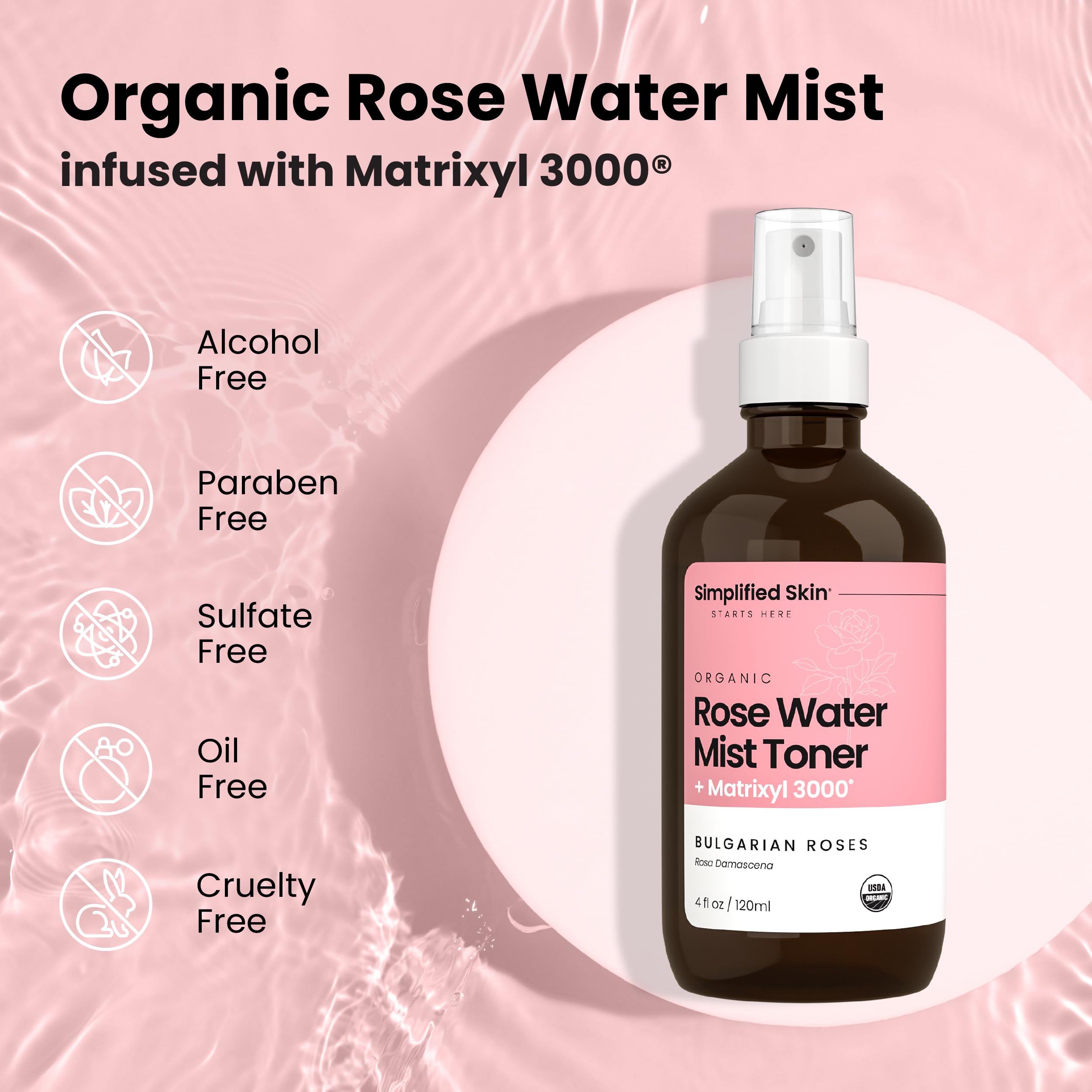 Simplified Skin hyaluronic acid droplets illustrating deep hydration benefits