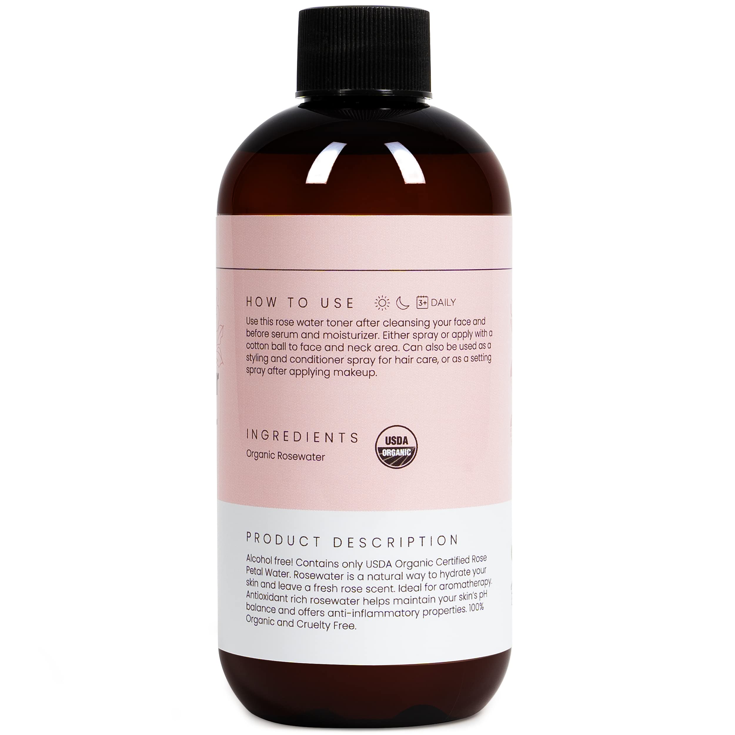 Simplified Skin Rose Water Mist application on skin for gentle refreshment.