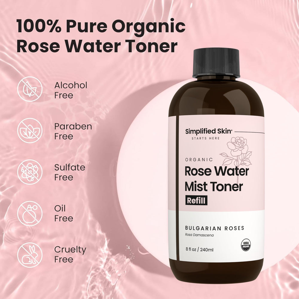 Simplified Skin Rose Water Skin-Balance display highlighting pH-friendly refreshment.