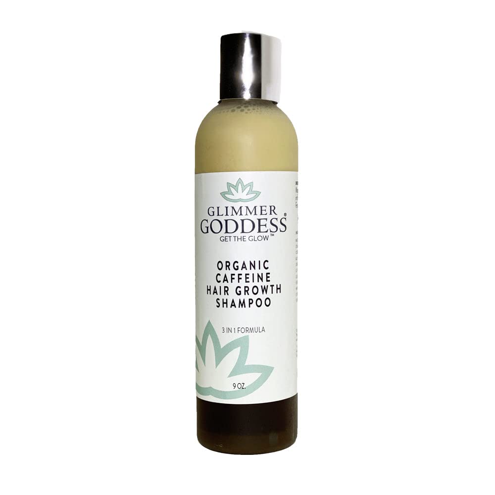 Simply Radiant Beauty Glimmer Goddess shampoo bottle supports thinning hair