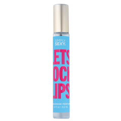 SIMPLY SEXY Affirmations Lets Lock Lips close-up highlights mist spray and cap detail.