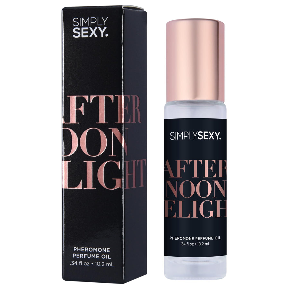 Simply Sexy pheromone perfume oil roll-on Afternoon Delight with tropical notes to elevate daily confidence.