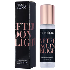 Simply Sexy pheromone perfume oil roll-on Afternoon Delight with tropical notes to elevate daily confidence.