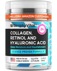 SimplyVital anti-aging face moisturizer jar for daily hydration and softness