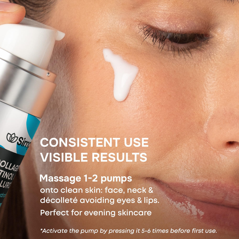 Applying SimplyVital serum on the face demonstrates layering with creams.
