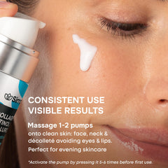 Applying SimplyVital serum on the face demonstrates layering with creams.