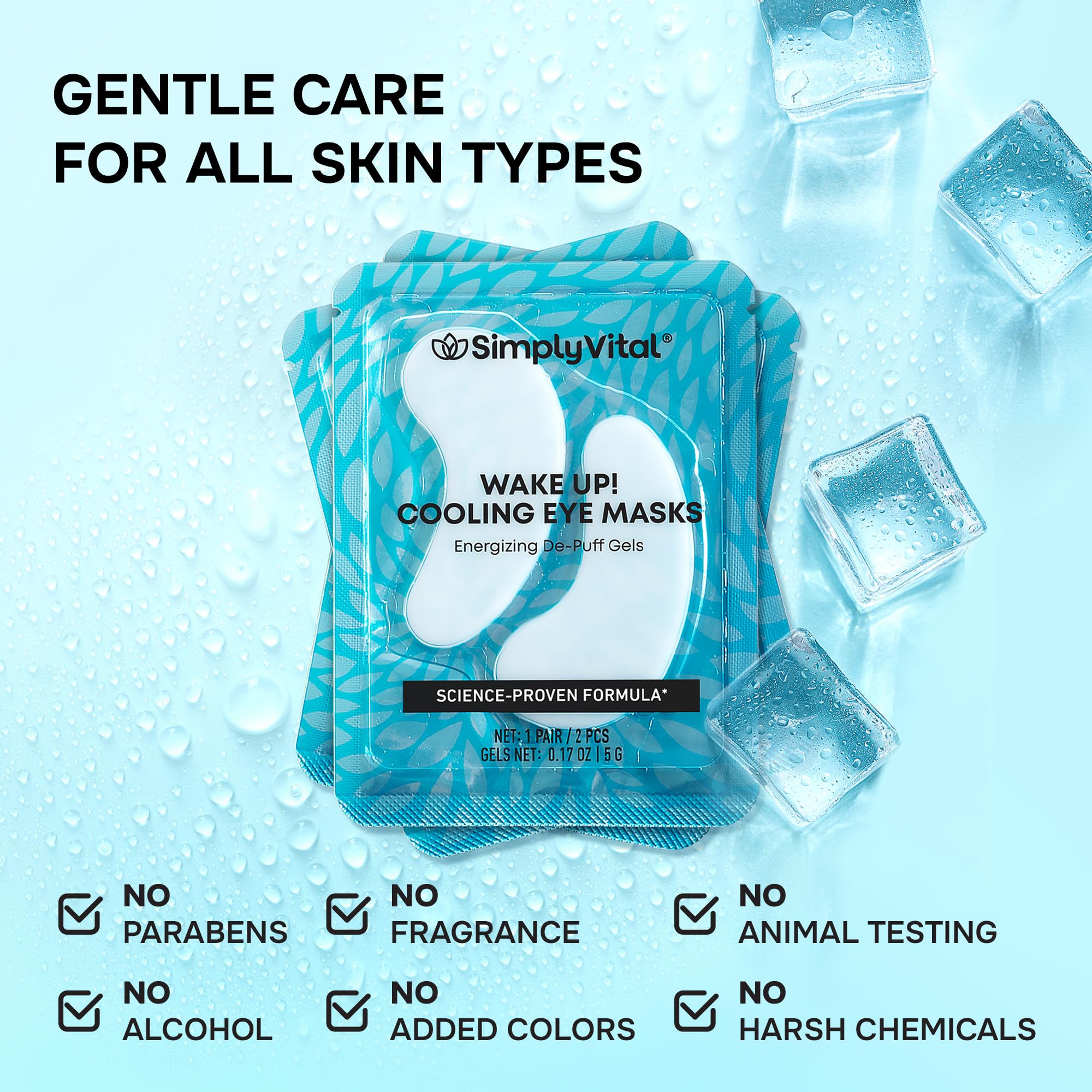 SimplyVital Under Eye Patches individually packed for freshness.