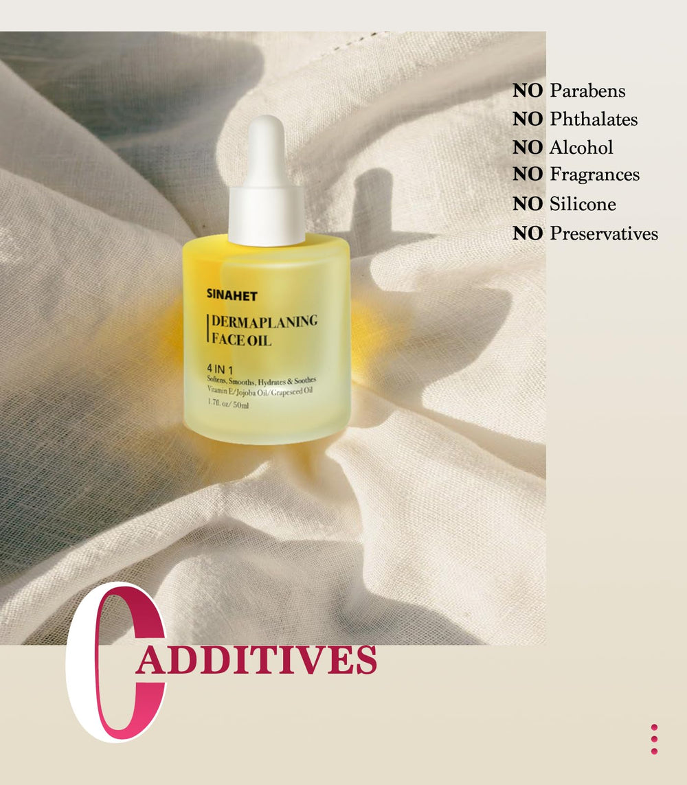 SINAHET Dermaplaning Oil with grape seed for antioxidant care.
